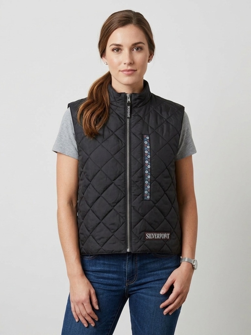 Silverfoot Black Quilted Vest - Small, handmade in Squamish BC 🇨🇦